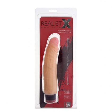 Телесный вибратор-реалистик REALSTUFF 7INCH VIBRATOR - 18,5 см.